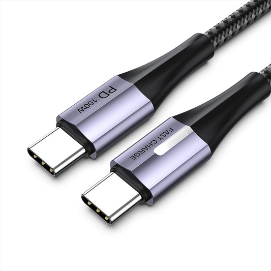 ZAUQ USB C TO USB C CABLE 2M(6.6Ft) Nylon Braided