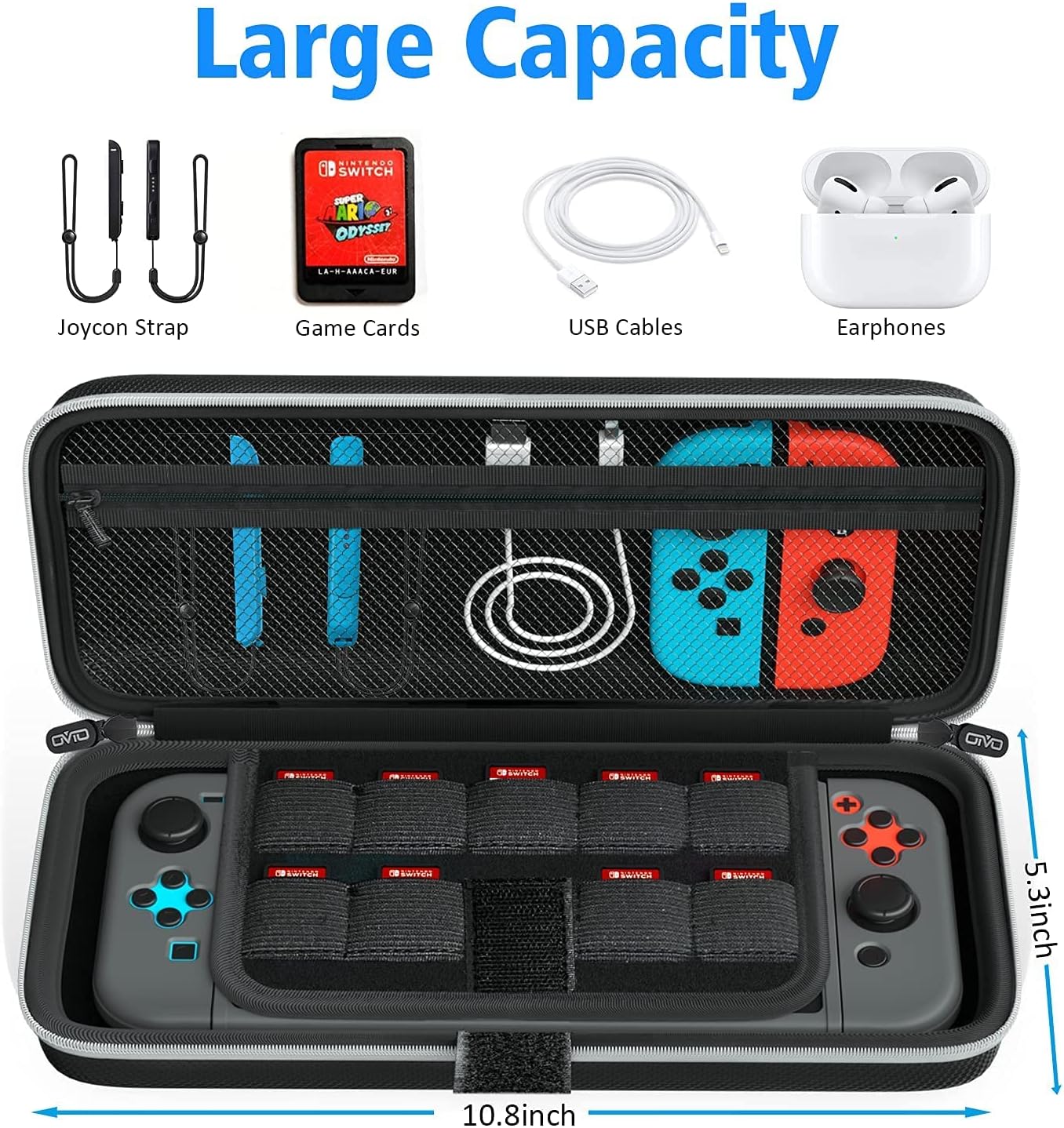 OIVO Switch OLED Case for Nintendo Switch OLED Accessories, Switch Carrying Case with Stand