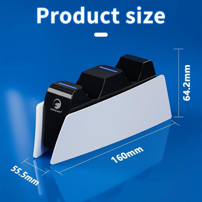 HONCAM PS5 Charging Station with LED Indicator for Playstation Dualsense Controller & Edge Controller