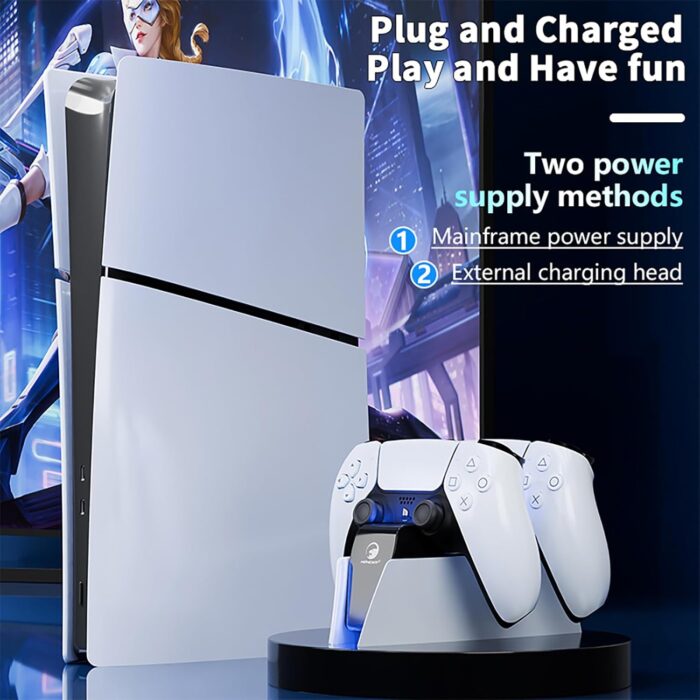 HONCAM PS5 Charging Station with LED Indicator for Playstation Dualsense Controller & Edge Controller