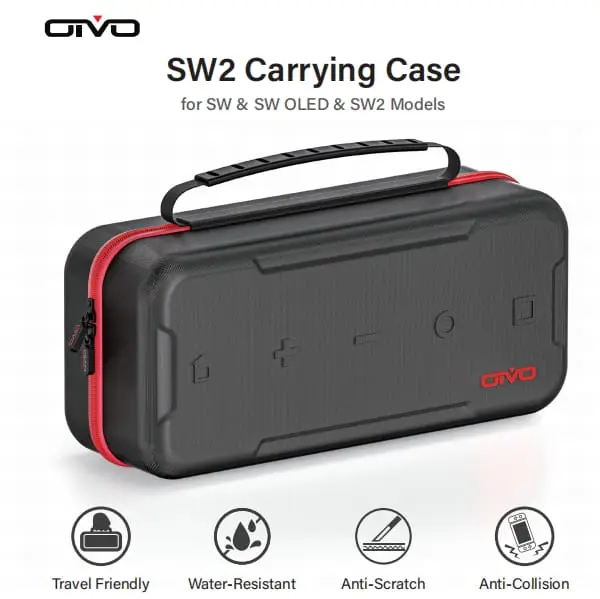 Carrying Case Compatible with Nintendo Switch 2 (2025),Portable Travel Case for Switch 2 Console and Accessories, Black