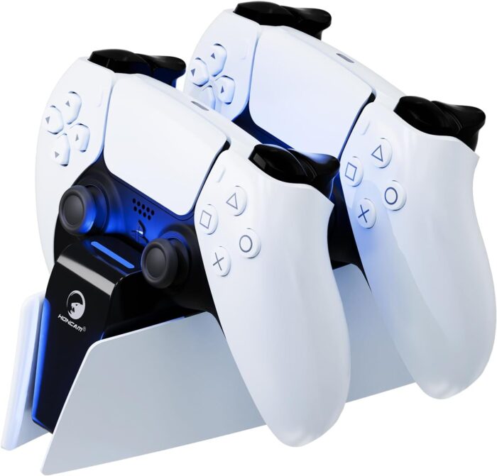 HONCAM PS5 Charging Station with LED Indicator for Playstation Dualsense Controller & Edge Controller