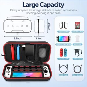Switch OLED Carrying Case Compatible with Nintendo Switch/OLED Model, Portable Switch Travel Carry Case