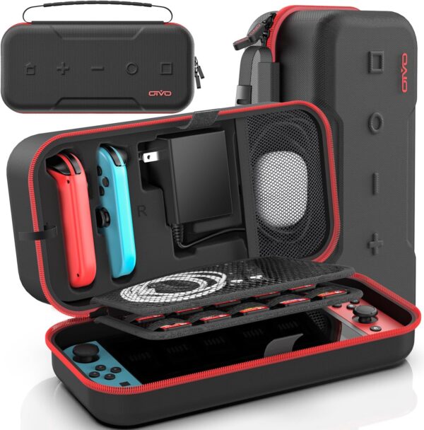 Switch OLED Carrying Case Compatible with Nintendo Switch/OLED Model, Portable Switch Travel Carry Case