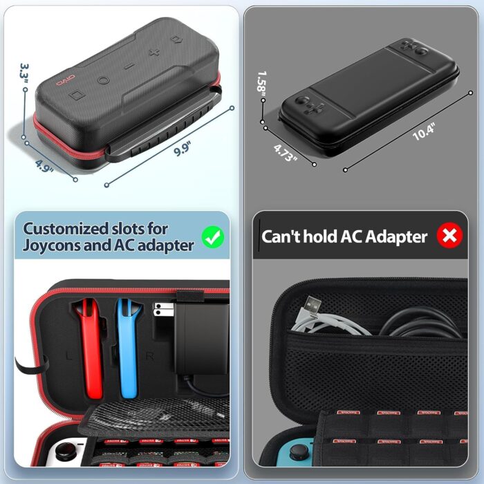 Switch OLED Carrying Case Compatible with Nintendo Switch/OLED Model, Portable Switch Travel Carry Case