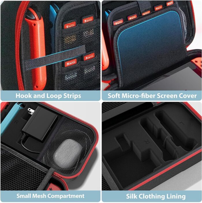 Switch OLED Carrying Case Compatible with Nintendo Switch/OLED Model, Portable Switch Travel Carry Case